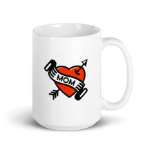 Load image into Gallery viewer, Mom Tattoo Style White glossy mug