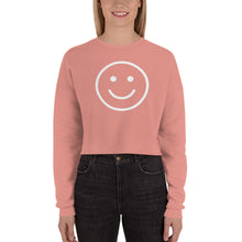Load image into Gallery viewer, Smiley Face Crop Sweatshirt
