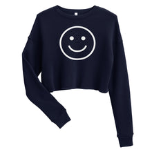 Load image into Gallery viewer, Smiley Face Crop Sweatshirt