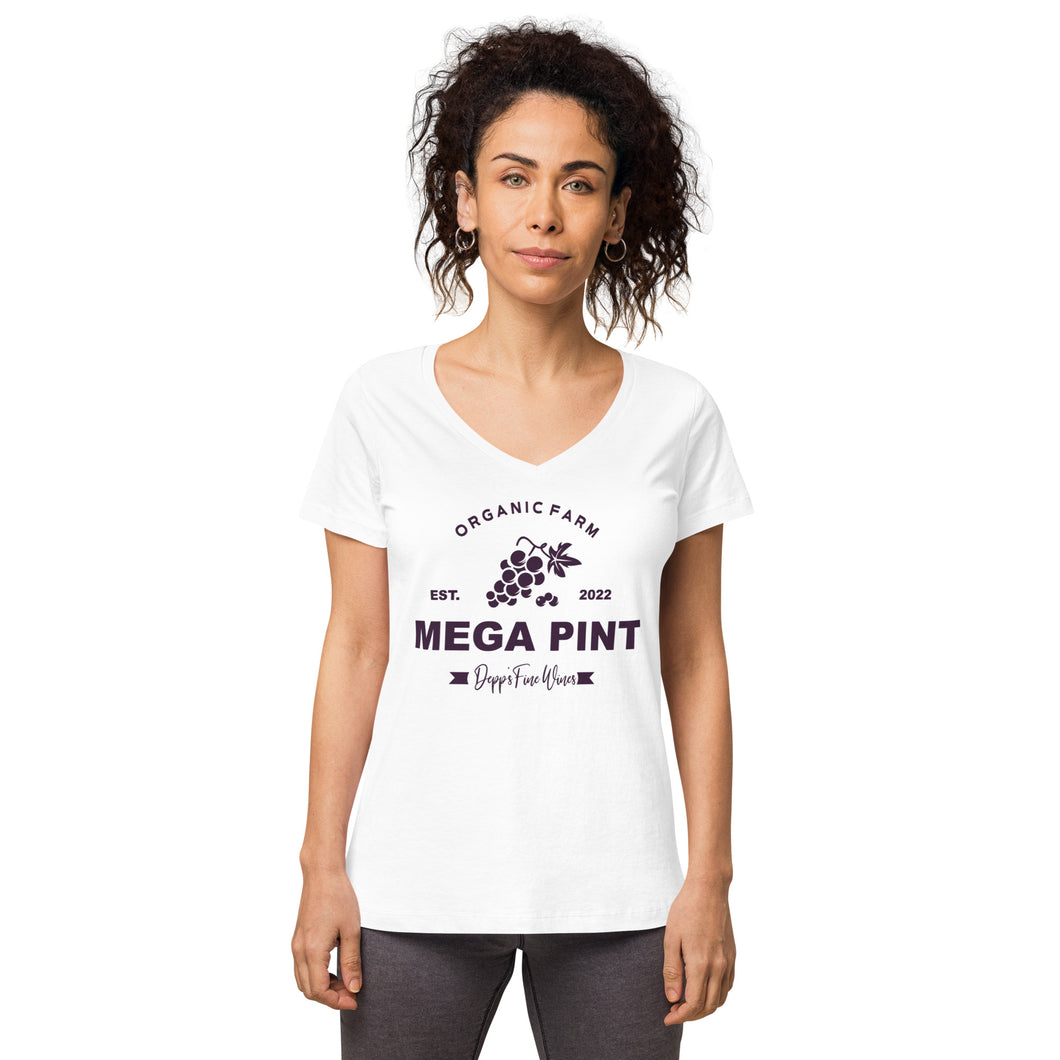 Megapint Depp's Fine Wines Women’s fitted v-neck t-shirt