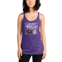 Load image into Gallery viewer, "Winner" #iykyk Women's Racerback Tank (White Lettering V1)