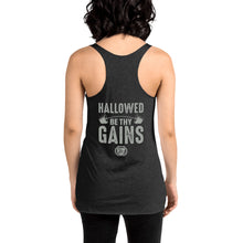 Load image into Gallery viewer, Hallowed Be Thy Gains Racerback Tank for gymsharks and gymrats back model 2