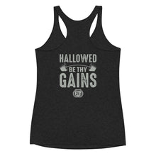 Load image into Gallery viewer, Hallowed Be Thy Gains Racerback Tank for gymsharks and gymrats back 2