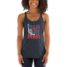 Load image into Gallery viewer, Give Me Liberty Skull Women's Racerback Tank (2022)