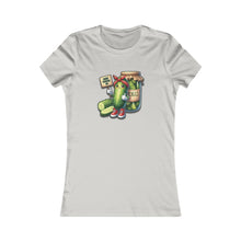 Load image into Gallery viewer, Dill With It Women&#39;s Slim Fit Tee by VTown Designs laying flat in the color Silver
