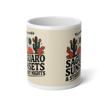 Load image into Gallery viewer, &quot;Saguaro Sunsets &amp; Starry Nights Verrado&quot; Jumbo Mug – 20oz Ceramic Beauty
