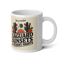 Load image into Gallery viewer, &quot;Saguaro Sunsets &amp; Starry Nights Verrado&quot; Jumbo Mug – 20oz Ceramic Beauty
