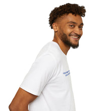 Load image into Gallery viewer, I Am Not With Her! Harris for President SoftStyle Tee - Political Statement Shirt [White, side/front, of tee on a male model]
