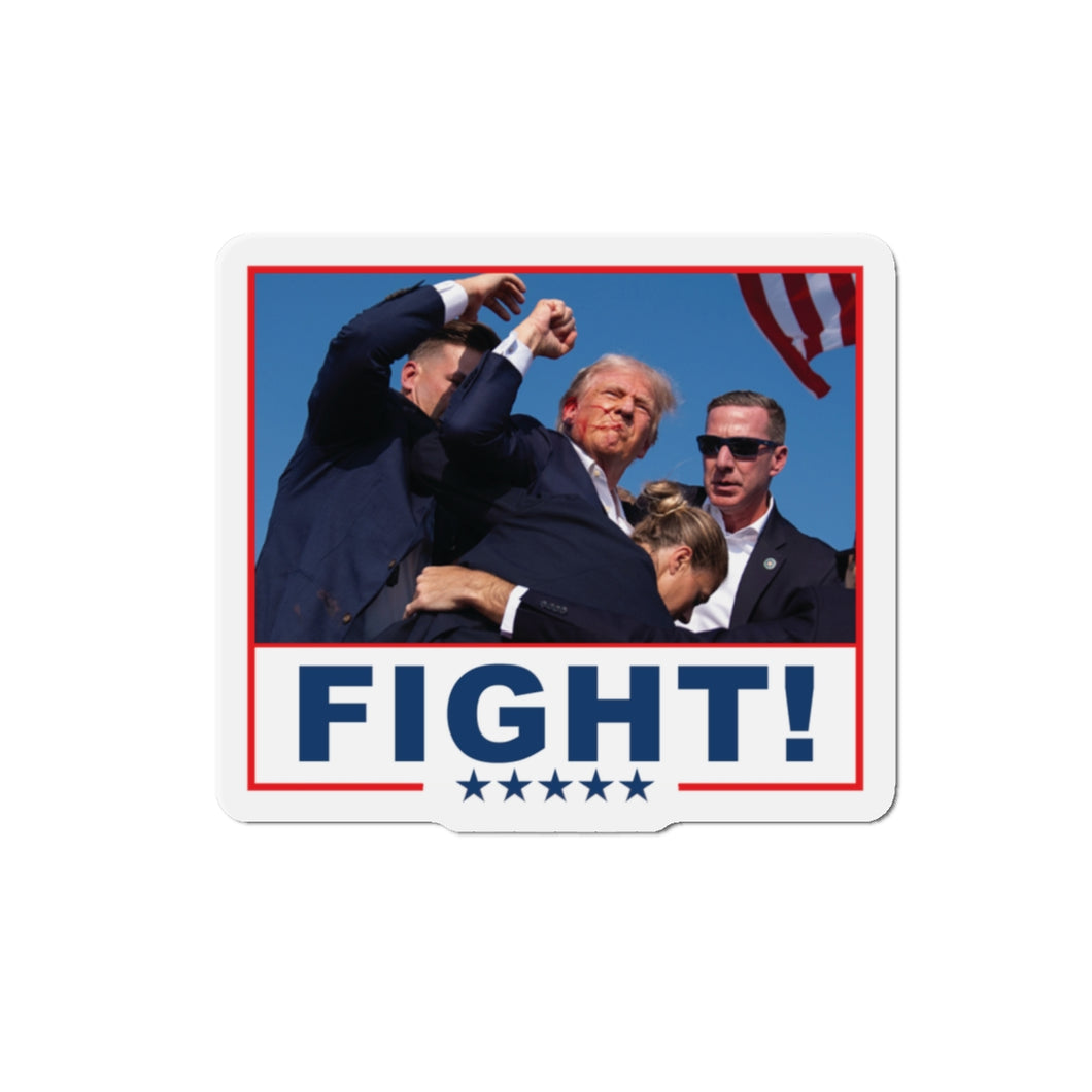 Fight! Trump Assassination Attempt 2024 Die-Cut Magnet