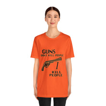 Load image into Gallery viewer, Guns Don&#39;t Kill...Happy Gilmore Inspired Tee - Unisex, Orange Only
