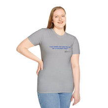 Load image into Gallery viewer, I Am Not With Her! Harris for President SoftStyle Tee - Political Statement Shirt [Sport Grey, Front on a female model]
