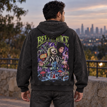 Load image into Gallery viewer, Wear Your Horror Heart | Beetlejuice LOVE TO DEATH Zip Hoodie
