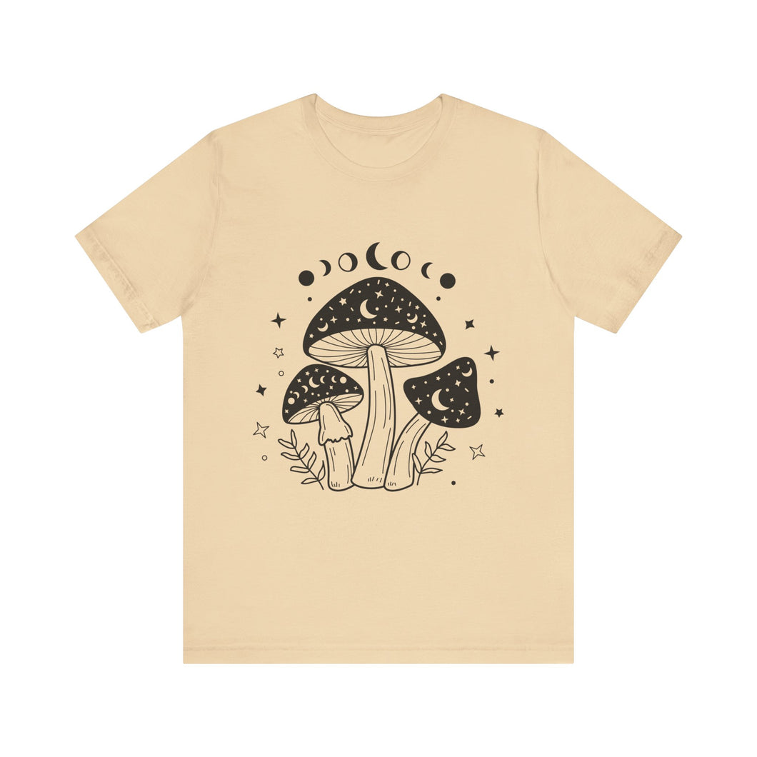 Mystical Celestial Mushroom Tee - Soft, Breathable, and Unique