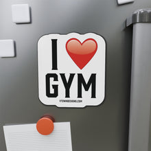 Load image into Gallery viewer, &quot;I Heart Gym&quot; Die-Cut Magnet By VTown Designs
