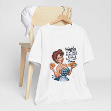 Load image into Gallery viewer, Waffles Ribbed for Your Pleasure Tee - Retro Revelations: Sassy Edition
