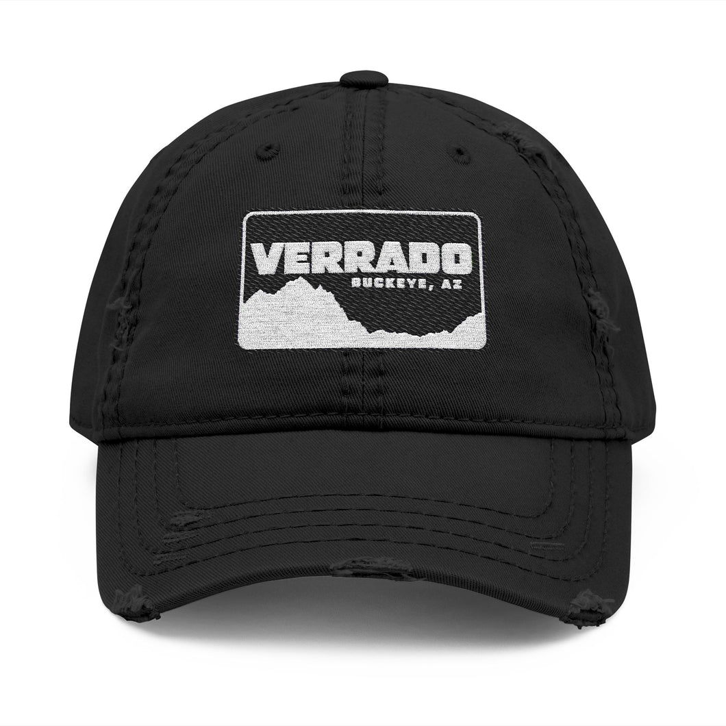 Verrado Thic Distressed Hat – Black Cotton Adjustable Cap