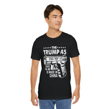 Load image into Gallery viewer, Trump 45 Tee – Bold Statement Cotton Unisex Shirt [Front Male Model 2]
