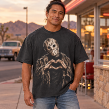 Load image into Gallery viewer, Wear Your Horror Heart | Jason LOVE TO DEATH Oversized Tee
