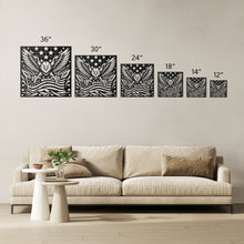 Load image into Gallery viewer, Majestic Eagle Patriotic Metal Sign - Durable, Elegant Home Decor - Size Options

