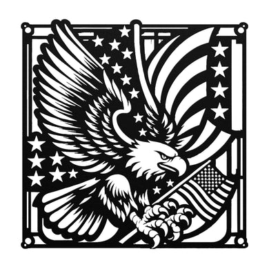 Patriotic American Eagle Metal Sign - Durable, Elegant Home Decor