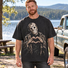 Load image into Gallery viewer, Wear Your Horror Heart | Jason LOVE TO DEATH Oversized Tee
