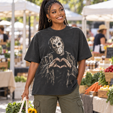 Load image into Gallery viewer, Wear Your Horror Heart | Jason LOVE TO DEATH Oversized Tee
