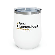 Load image into Gallery viewer, Real housewives of verrado steel wine tumbler with lid on
