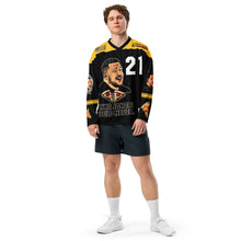 Load image into Gallery viewer, Tonka Jahari “Would Never” Recycled Hockey Fan Jersey – Limited Edition
