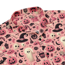 Load image into Gallery viewer, Spooky Cute Halloween Pink Button Shirt
