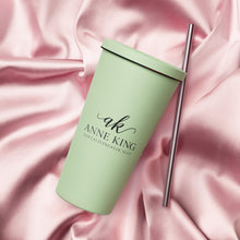 Load image into Gallery viewer, Custom Anne King Insulated tumbler with a straw
