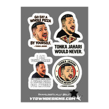 Load image into Gallery viewer, Tonka Jahari Sticker Sheet | Impractical Jokers Meme Stickers
