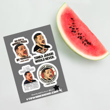 Load image into Gallery viewer, Tonka Jahari Sticker Sheet | Impractical Jokers Meme Stickers
