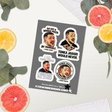 Load image into Gallery viewer, Tonka Jahari Sticker Sheet | Impractical Jokers Meme Stickers
