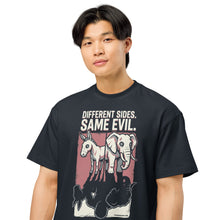 Load image into Gallery viewer, Different Sides Same Evil Boxy Tee | Anti-Establishment Streetwear
