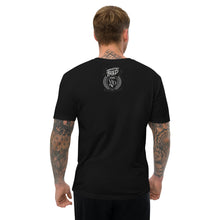 Load image into Gallery viewer, Make A Wish Blow Me Dandelion Black Graphic Tee on male model [BACK]
