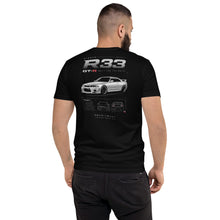Load image into Gallery viewer, R33 Skyline Men's Fitted Tee for People Who Know Cars
