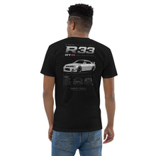 Load image into Gallery viewer, R33 Skyline Men's Fitted Tee for People Who Know Cars
