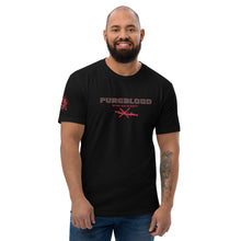 Load image into Gallery viewer, Pureblood T-shirt: Stand Proud in Unvaccinated Boldness [front on male model 3]
