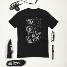 Load image into Gallery viewer, Make A Wish Blow Me Dandelion Black Graphic Tee [FRONT]
