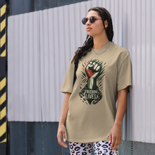 Load image into Gallery viewer, Freedom Lives – Oversized Pro-Palestine Graphic Tee
