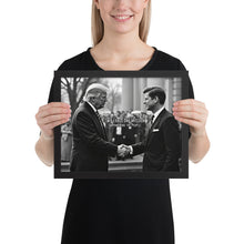 Load image into Gallery viewer, Two Eras, One Mission: Empowering the People - Trump &amp; RFK Framed Poster
