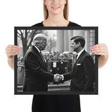 Load image into Gallery viewer, Two Eras, One Mission: Empowering the People - Trump &amp; RFK Framed Poster
