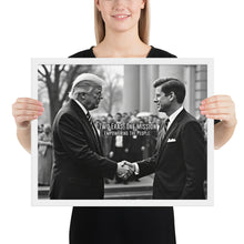 Load image into Gallery viewer, Two Eras, One Mission: Empowering the People - Trump &amp; RFK Framed Poster
