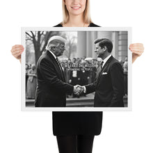 Load image into Gallery viewer, Two Eras, One Mission: Empowering the People - Trump &amp; RFK Framed Poster
