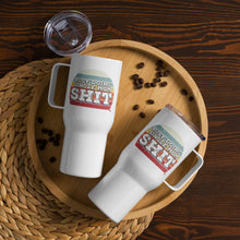 Load image into Gallery viewer, Busy-doing-single-mom-shit-travel-mug-product-photo-coffee-beans
