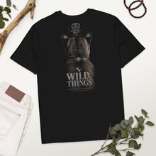 Load image into Gallery viewer, Mountain Lion Turquoise Jewelry Organic Cotton Tee and 'Wild Things' text on a white background
