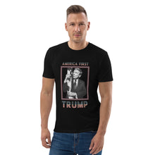 Load image into Gallery viewer, Trump America First Organic Cotton T-Shirt – Unisex &amp; Eco-Friendly
