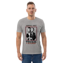 Load image into Gallery viewer, Trump America First Organic Cotton T-Shirt – Unisex &amp; Eco-Friendly
