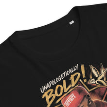 Load image into Gallery viewer, Black t-shirt with 'Unapologetically Bold!' text and graphic design on a white background
