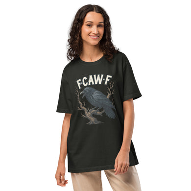 FCAWF Crow Oversized T-Shirt – Funny Meme Streetwear Tee